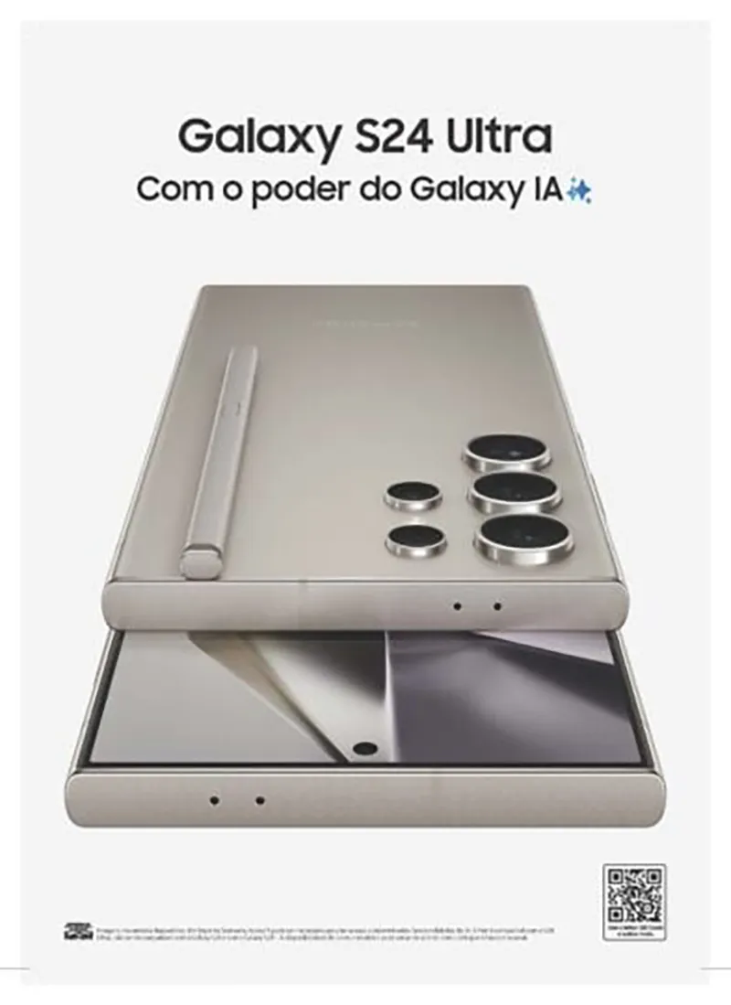 Poster Samsung Galaxy S24 Ultra màu titan xám 